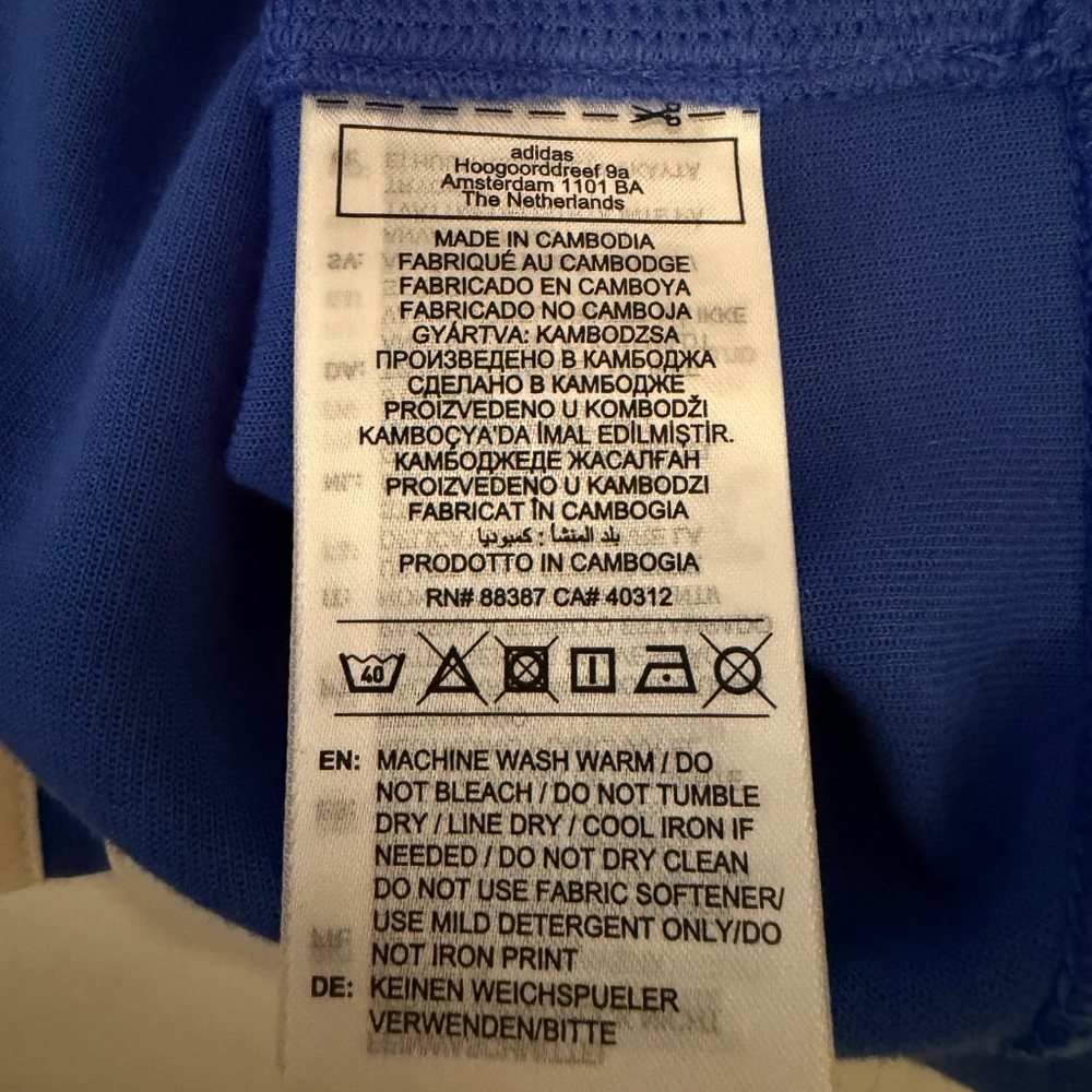ADIDAS FARM RIO hoodie cropped royal blue XS New With tags! Butterfly - Picture 8 of 9